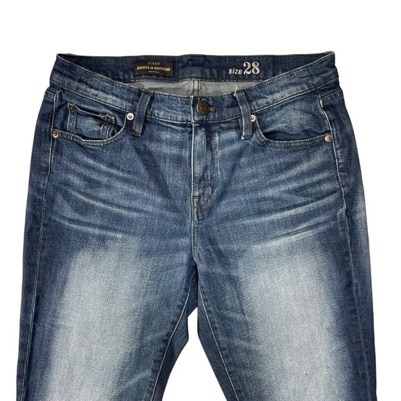 J. Crew Broken In Boyfriend bootcut Blue Jeans Women’s Size 28 - Picture 2 of 6